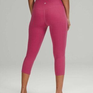 Lululemon Align Crop 21” High Rise Leggings In Pink Lychee Size 6 Nulu Yoga
